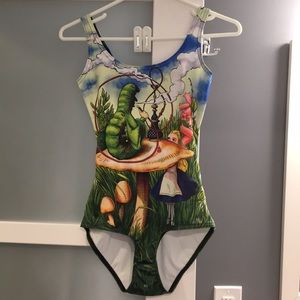 Black Milk One Piece Swim Alice in Wonderland XS